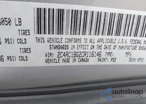 2012 Chrysler Town & Country Touring z USA, uszkodzony, nr VIN 2C4RC1BG2CR116146